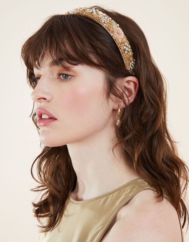 All Over Sequin Gem Headband, , large