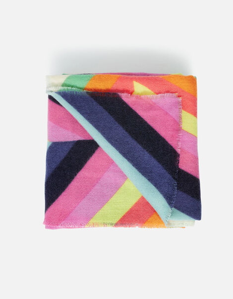 Rainbow Border Blanket Scarf, , large