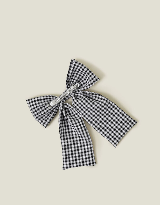 Gingham Hair Bow, , large