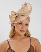 Teardrop Bow Fascinator, Natural (CHAMPAGNE), large