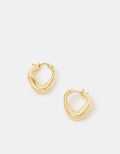 14ct Gold-Plated Chunky Oval Hoop Earrings, , large