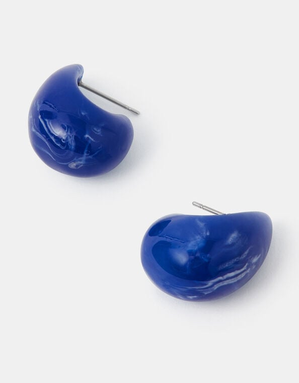 Chunky Resin Curve Drop Earrings, , large