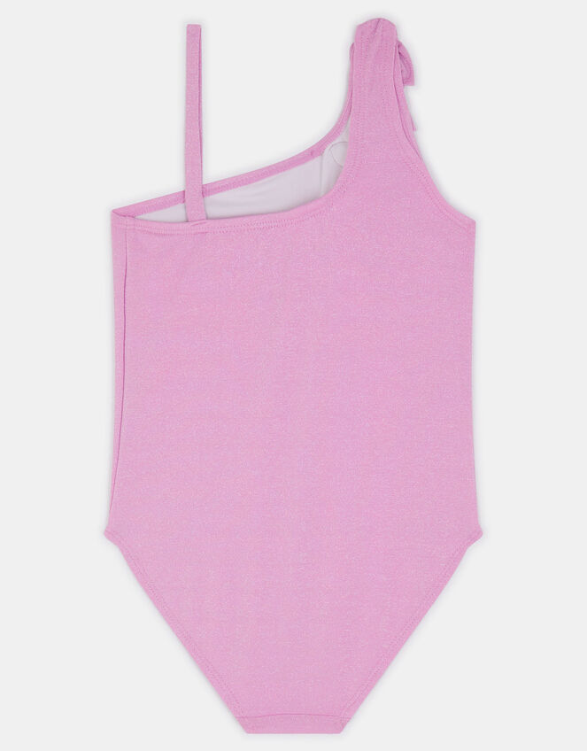 Girls Flower Corsage Swimsuit, Purple (LILAC), large