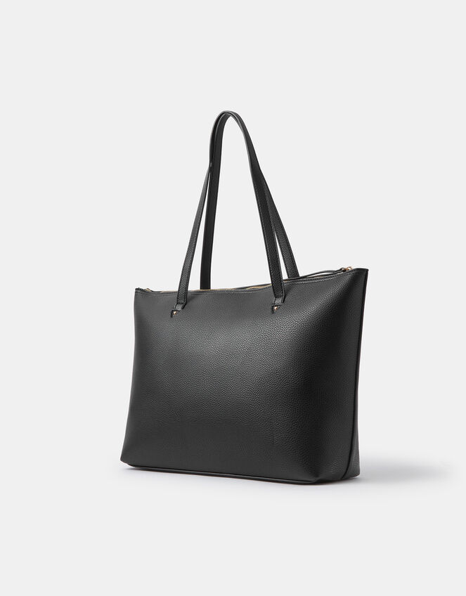 Rachel Zip Front Laptop Tote Bag, Black (BLACK), large