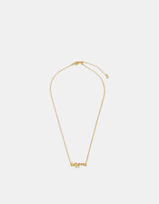 Girls 14ct Gold-Plated Shukr Arabic Pendant Necklace, , large