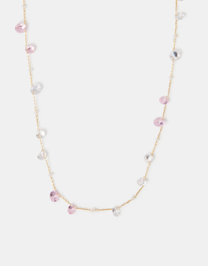 14ct Gold-Plated Multi Stone Necklace, , large