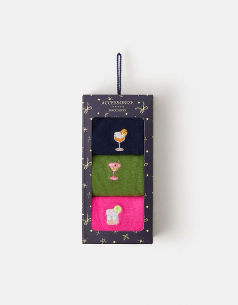 3-Pack Cocktail Socks Gift Box, , large