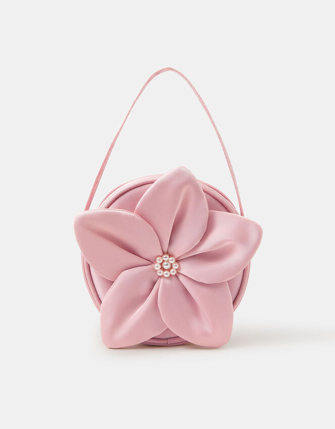 Girls Appliqué Flower Handbag, , large
