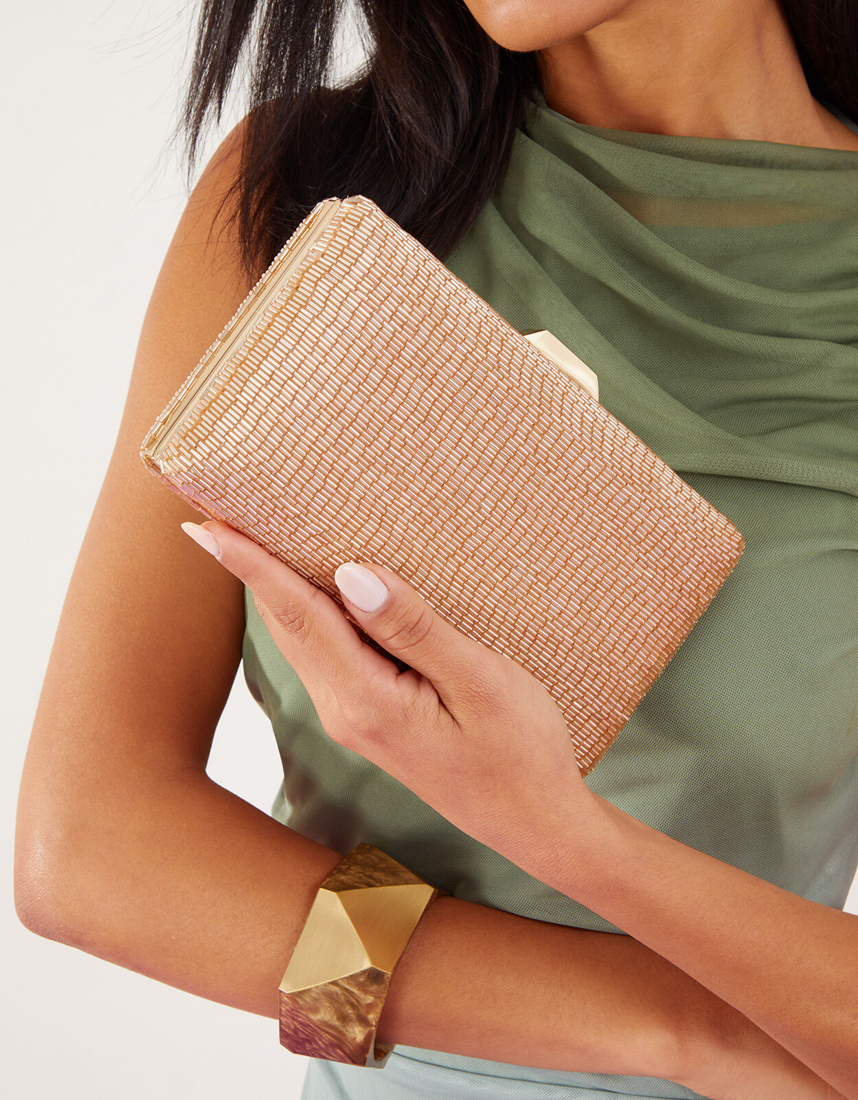 Nude clutch shop
