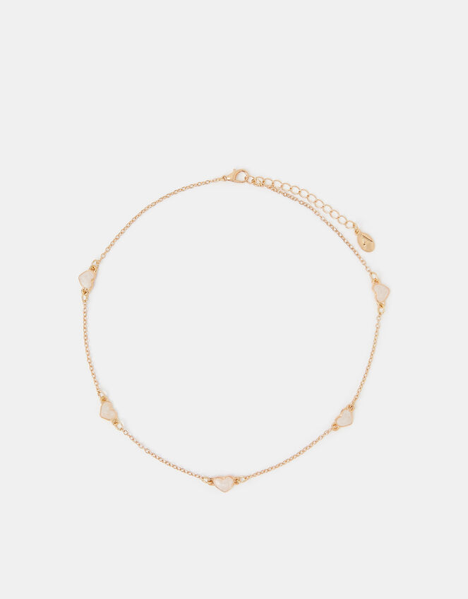 Girls Gemstone Heart Necklace, , large