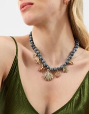 Ocean Charm Bead Necklace, , large