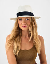 Louise Straw Fedora Hat, , large