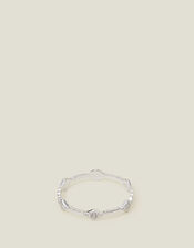 Sterling Silver Diamante Band Ring, Silver (ST SILVER), large