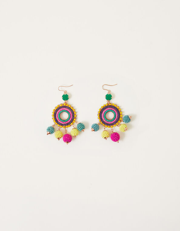 Statement Beaded Earrings, , large