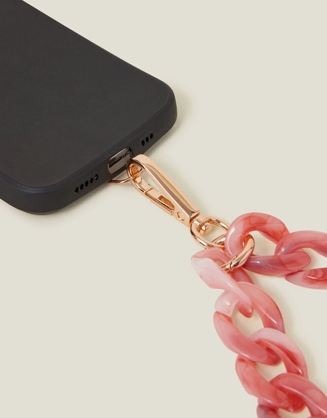 Resin Chain Wrist Phone Strap, Pink (PINK), large