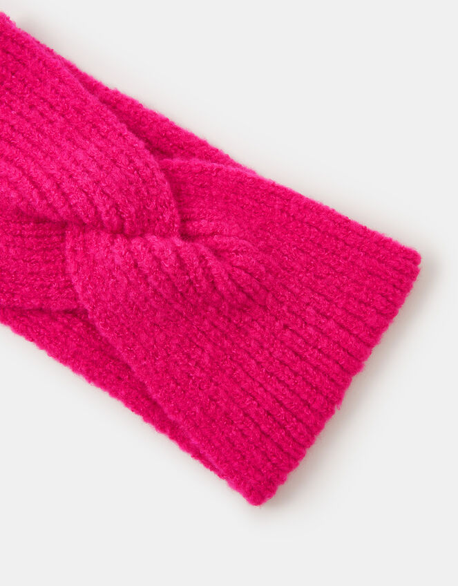 Soft Knit Bando Headband, Pink (FUCHSIA), large