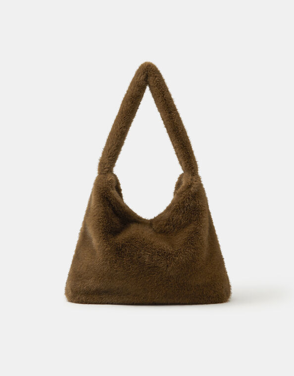 Faux Fur Shopper Bag, , large