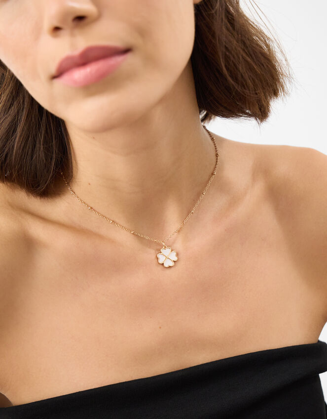 Lucky Clover Pendant Necklace, , large