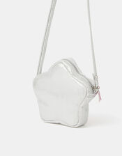 Girls Metallic Star Crossbody Bag, , large