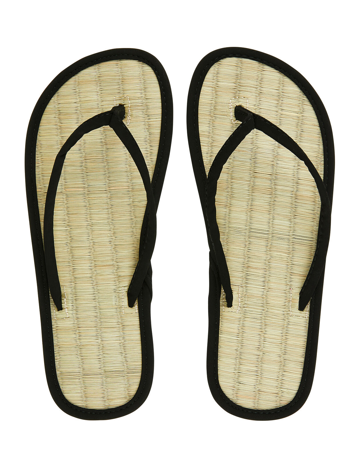 Plain Seagrass Flip Flops Black Flip flops Accessorize UK