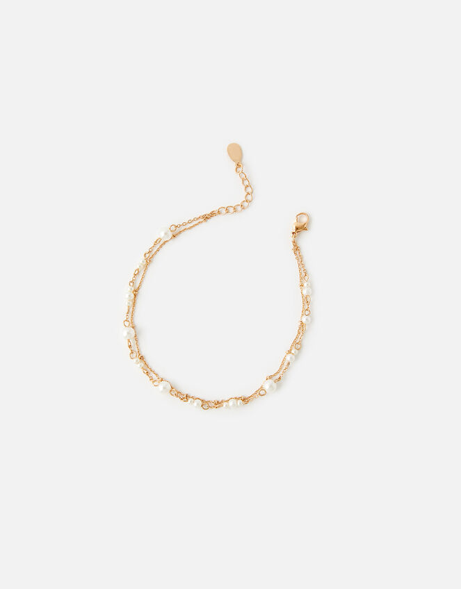 Pearly Layered Anklet, , large