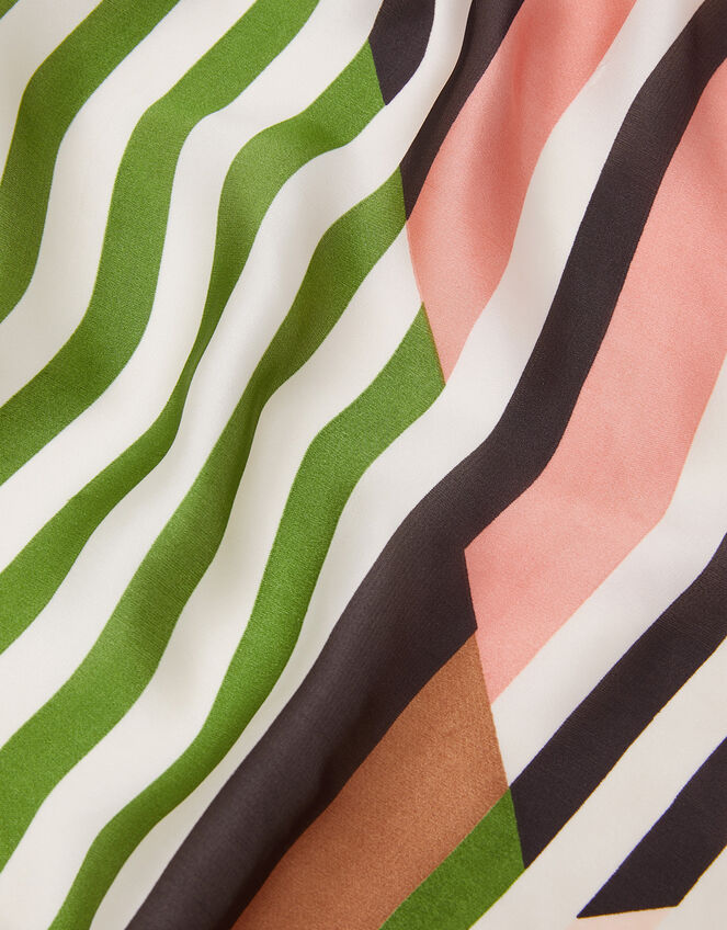 Splice Satin Print Scarf, , large