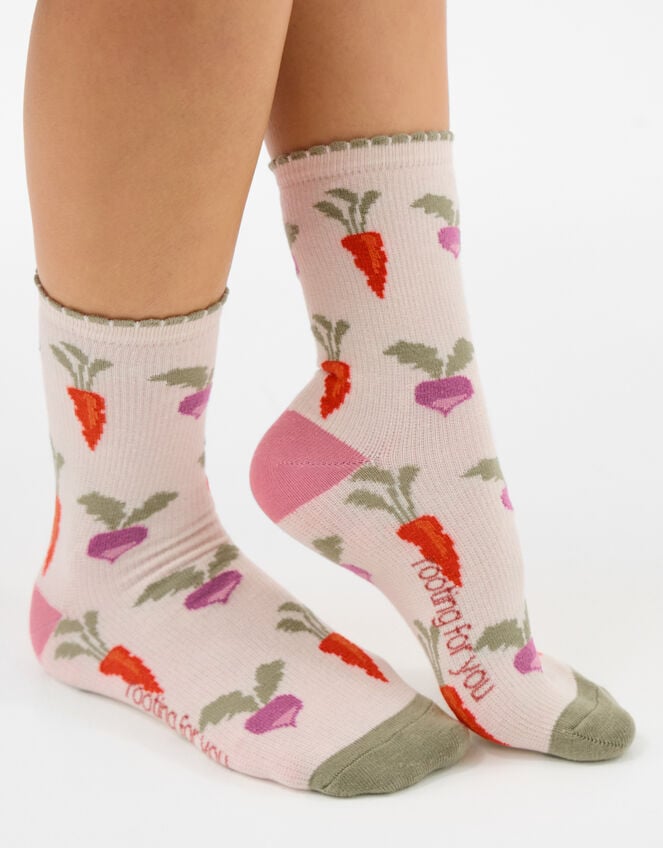 Vegetable Print Socks, , large