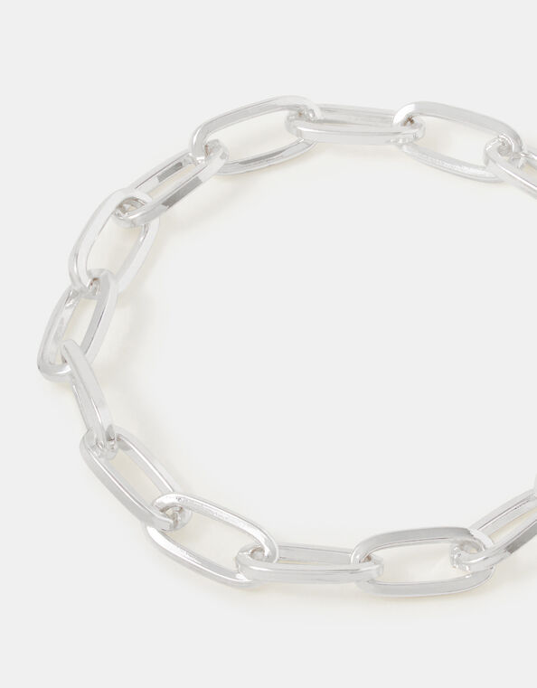 Link Chain Bracelet, Silver (SILVER), large