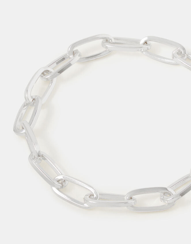 Link Chain Bracelet, Silver (SILVER), large