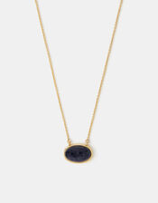 14ct Gold-Plated Stone Pendant Necklace, , large