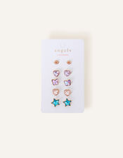 Girls Gem Clip-On Earrings 5 Pack, , large