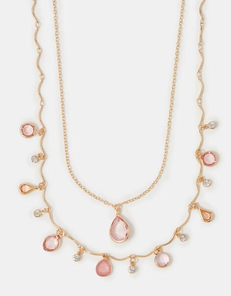 2-Pack Gemstone Pendant Necklaces, , large