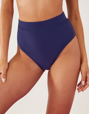 High Waist Bikini Briefs, Blue (NAVY), large