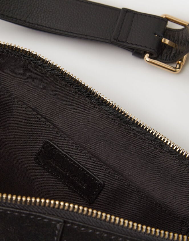 Stud Suede Sling Crossbody Bag, , large