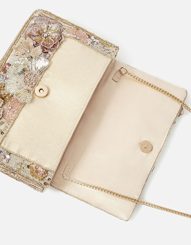 3D Floral Clutch Bag, , large