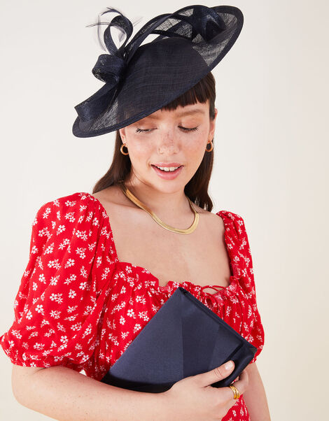 Disc Band Fascinator, Blue (NAVY), large