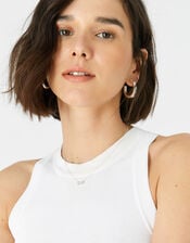 Sterling Silver Infinity Necklace, , large