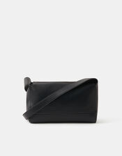 Plain Crossbody Bag, Black (BLACK), large