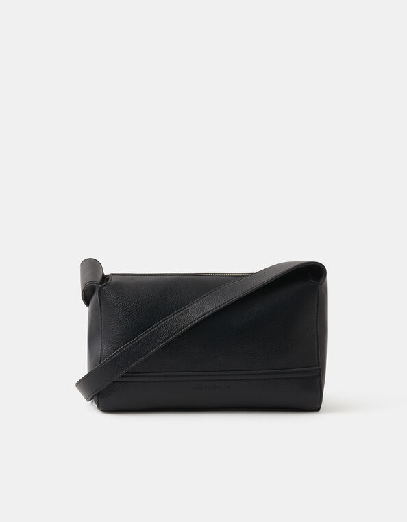 Plain Crossbody Bag, Black (BLACK), large