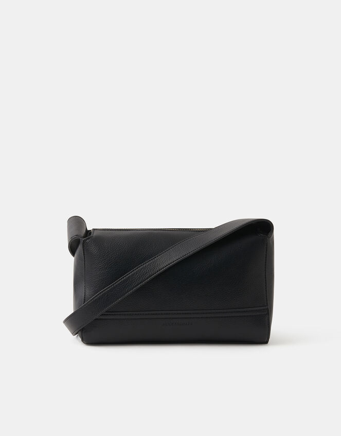Plain Crossbody Bag, Black (BLACK), large