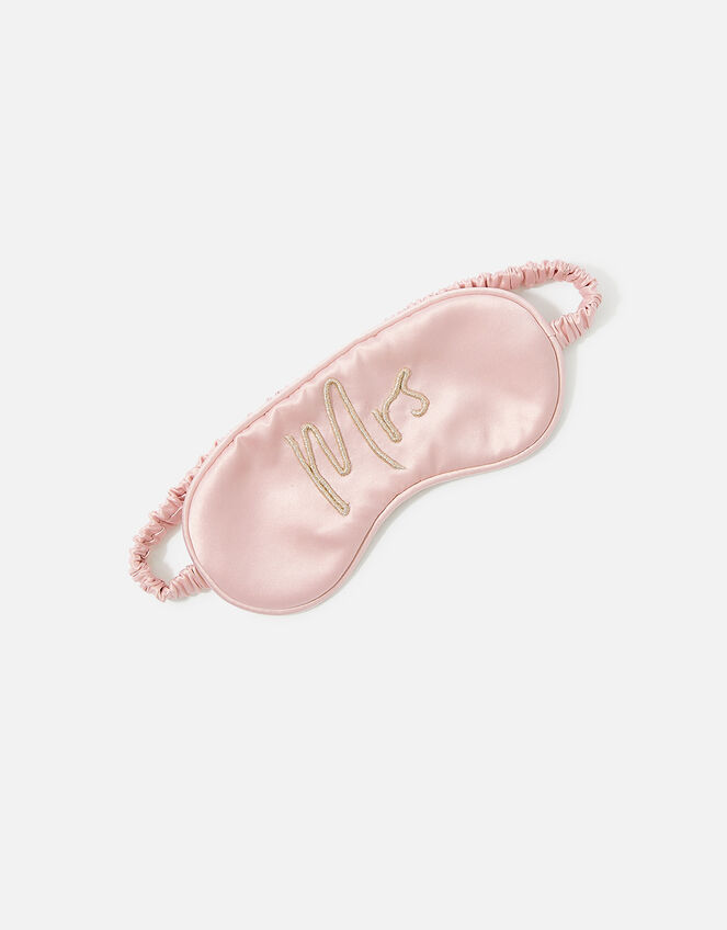 Mrs Beaded Satin Eye Mask, , large