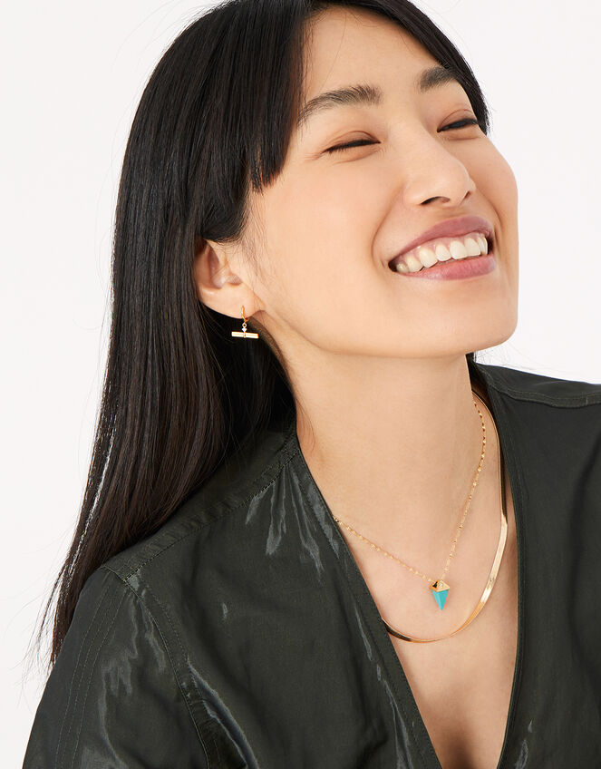 Healing Stones Gold-Plated Necklace - Turquoise, , large