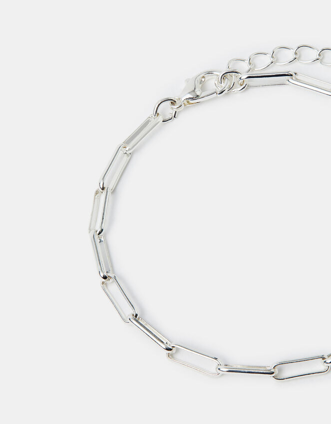 Paperclip Chain Bracelet, Silver (SILVER), large