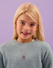 2-Pack Girls Leopard Print Heart Friendship Necklaces, , large