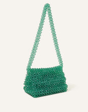Beaded Shoulder Bag, Green (GREEN), large