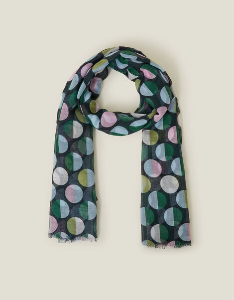Geometric Polka Dot Scarf, , large