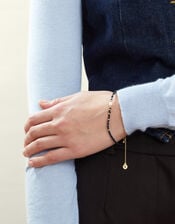 14ct Gold-Plated Pearl Beaded Bracelet, Blue (BLUE), large