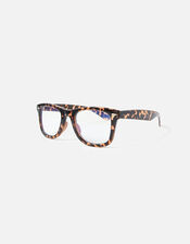 Faith Flat Top Blue light Glasses, Brown (TORT), large