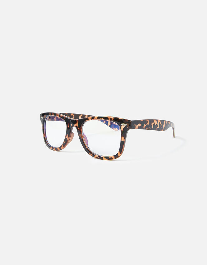 Faith Flat Top Blue light Glasses, Brown (TORT), large