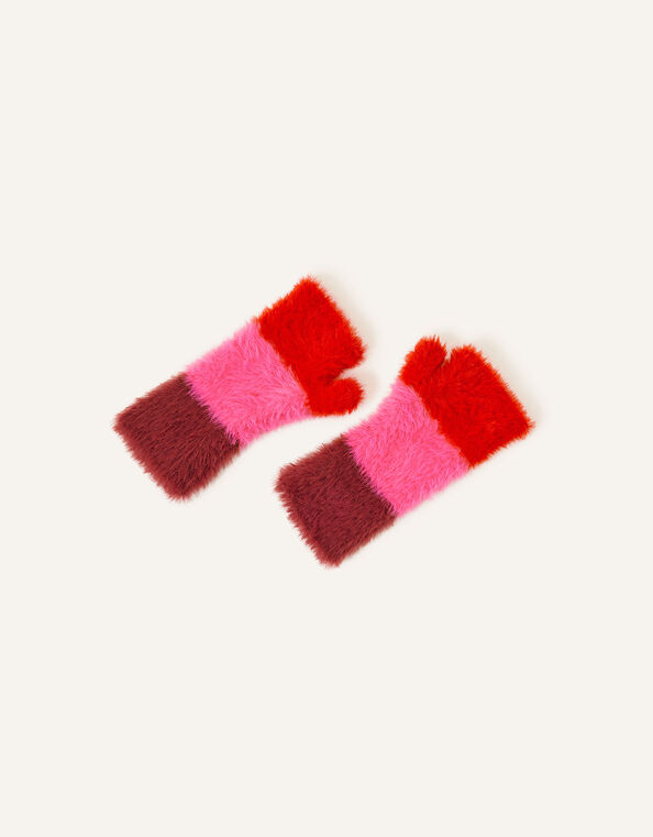 Colourblock Cut Off Gloves, , large